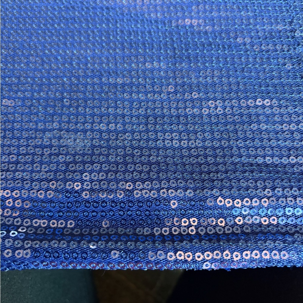 Blue Sequin Fabric circular scarf - gorgeous